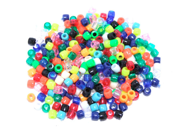 Barrel Beads, Acrylic, Width 6mm, Length 8mm, 450g