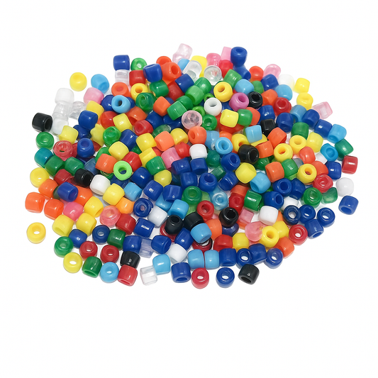 Barrel Beads, Acrylic, Width 6mm, Length 8mm, 450g