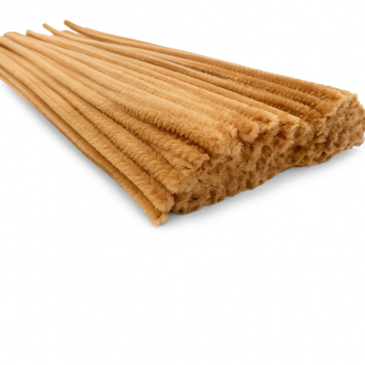Pipecleaner, Deluxe, Chenille, Dark Beige, Diameter 6mm, Length 300mm.